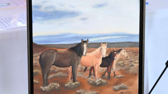 Painting of three horses