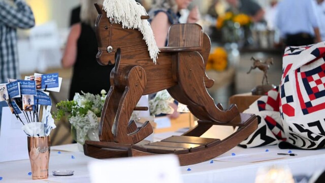Wooden rocking horse